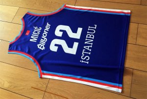 Vasilije Micic Nr. 22 Anadolu Efes Istanbul Euroleague Home Jersey Blue